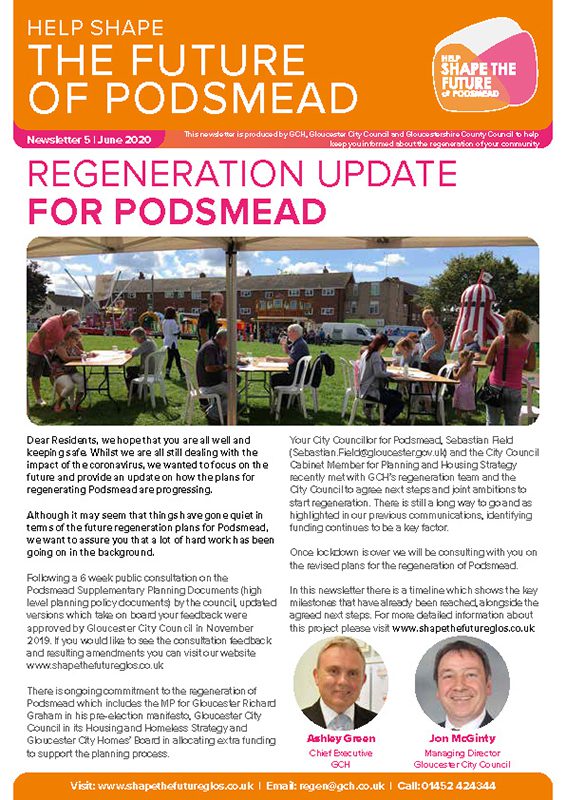 Front cover of Podsmead newsletter issue 5