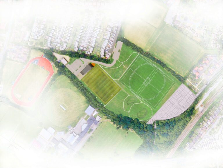 Artists impression of what Blackbridge Community Sports Hub could look like