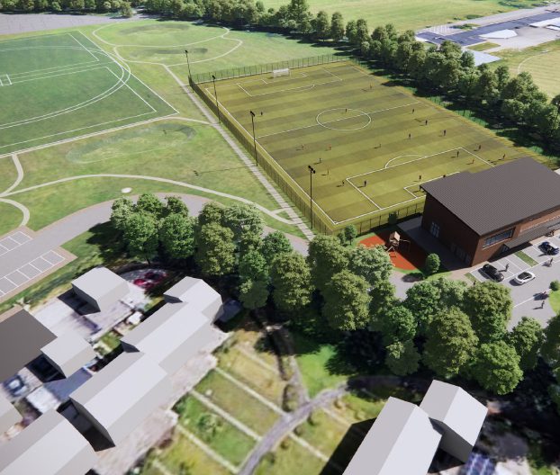 Artists impression of what Blackbridge Community Sports Hub could look like